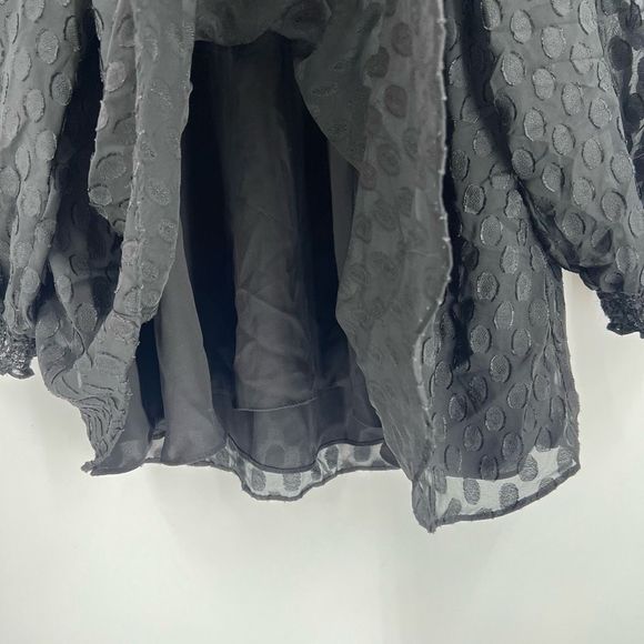 Daniel Rain DR2 Brielle Clip-Dot Blouse with Long Puff Sleeves size 3X - Picture 6 of 9